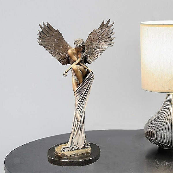 Angel Wing Skulptur Resin Figurine Bordsdekorationer - Redemption Tema