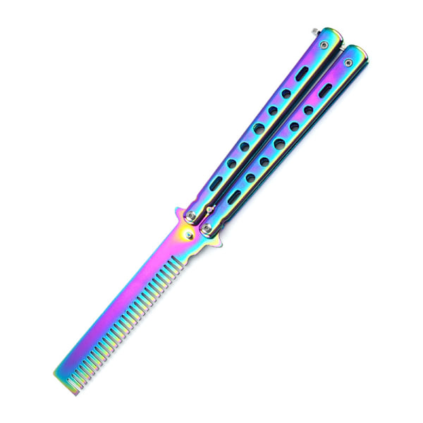 1pc Butterfly Comb Metal Hair Comb Foldable Training Comb