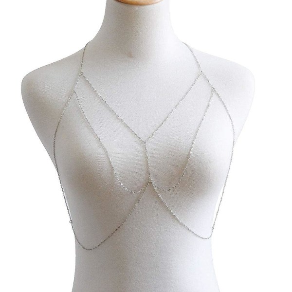 Mode Simple Sexet Belly Body Chain Halskæde Bikini Wire Sele Body Kvinder og piger (guld)