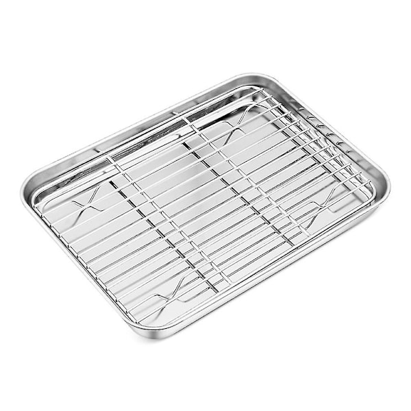 Stainless Steel Baking Tray With Removable Cooling Rack Bbq Tray,d