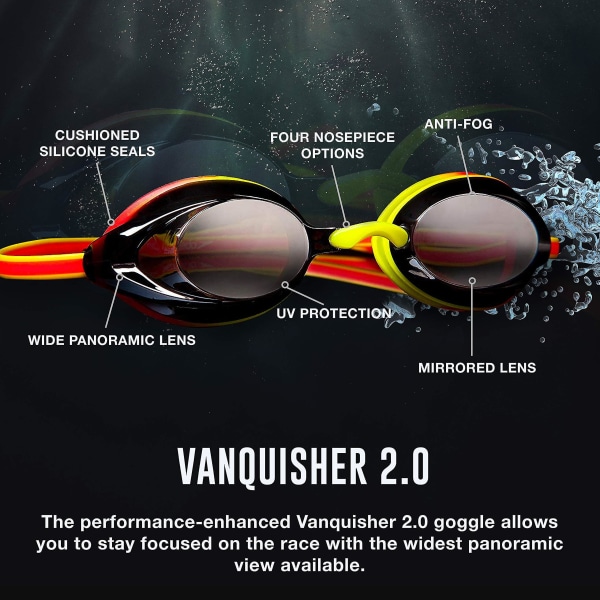 Unisex svømmebriller til voksne Mirrored Vanquisher 2.0