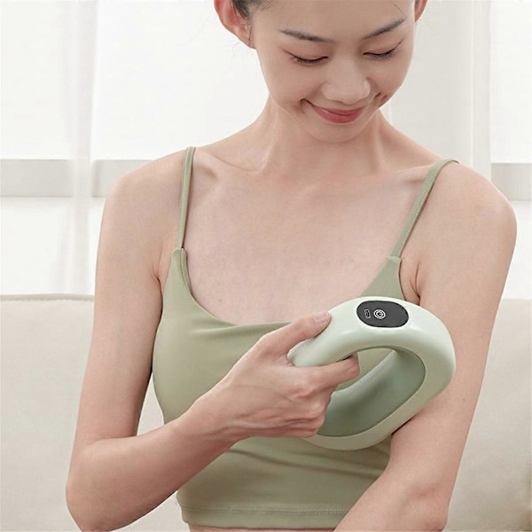 Bärbar Ringmassager Bundle Vibrationsläge Elektrisk Sportmassager Muskelmassage Svart