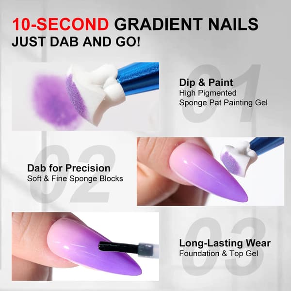 Nail Art Pudding Tap Gel, 4-rutig Solid Transfer Gel, Mångsidig Målning Multifunktionell Nagelgel Style 1