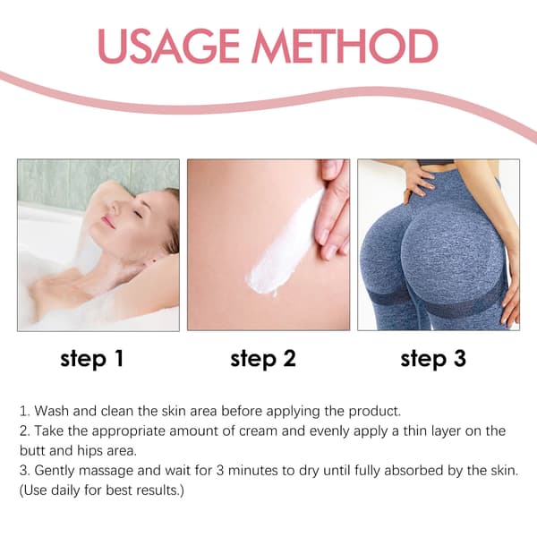 Plump Up Stussförbättrande Kräm, Lyfter, Stramar Upp & Minskar Celluliter