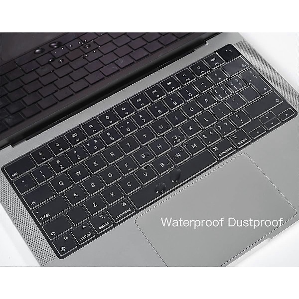 Premium Ultratunt Tangentbordsskydd, Cover för 2023 2022 2021 Apple MacBook Pro 14\" Modell Tangentbordslayoutsskydd - Klar