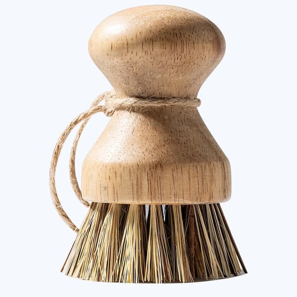 Diskborstar i bambu, 3-pack, 100 % växtbaserade diskborstar för köket med sisal- och kokosborst