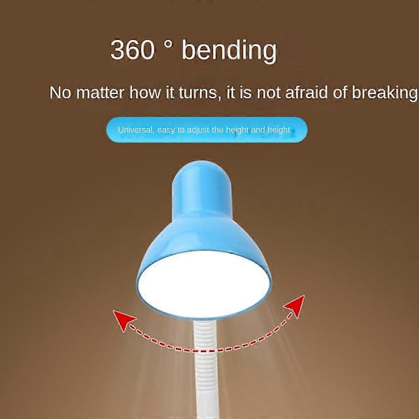 Söt nattlampa, små skrivbordslampor för hemmakontor, Glödlampa ingår ej, 360Flexibel svanhalslampa för ögonvård för barn med pennhållare, Kawaii De