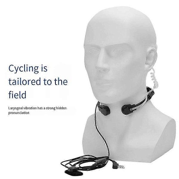 Intercom Halsmikrofon Headset Halsvibration til -UV5R 888S 82 Halsstyret Luftkanal Headset