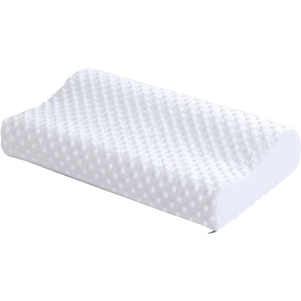 Ergonomisk Ortopedisk Kudde – Klassisk Rektangulär Form med Memory Foam – Vit – Lindrar Nacksmärta – för Rygg- och Sidsovande