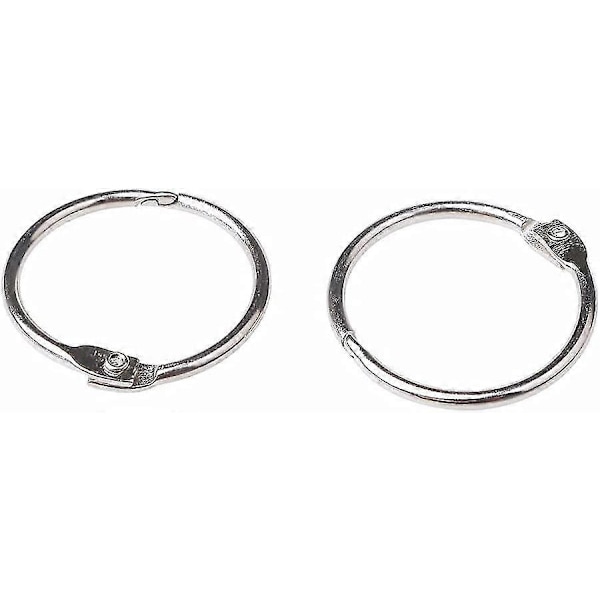 20 kpl Metalliset Kirjan Renkaat, Irtolehtisiteeraajat Kirjan Renkaat 25mm