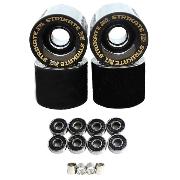 4 st/set slitstarka 60x45mm skateboardhjul med lagerpackning för dubbel warp action skateboard longboard