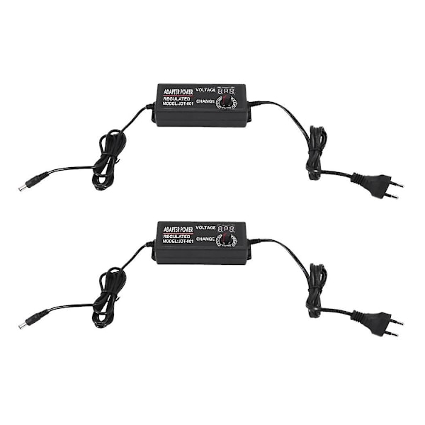 2x 9-24v 3a 72w AC/DC-sovitin Vaihtava Virtalähde Säädetty Virtasovitin Näyttö EU-pistoke Korkea