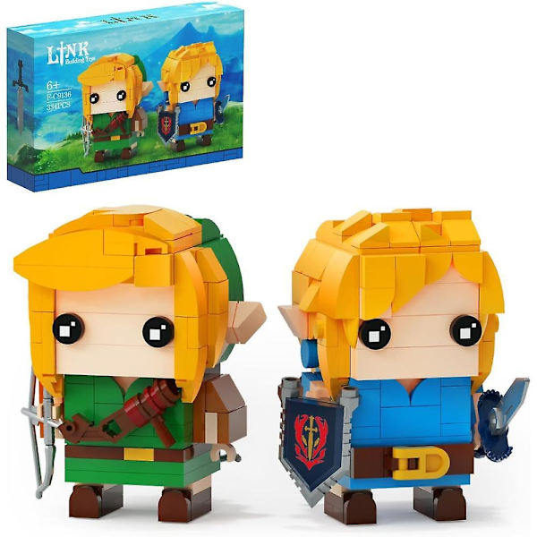 Link Rakennussarja, Link Toimintahahmot Pitävät Master Sword ja Hylian Shield, Lahjat Faneille Lapsille Aikuisten (334 Palasta)