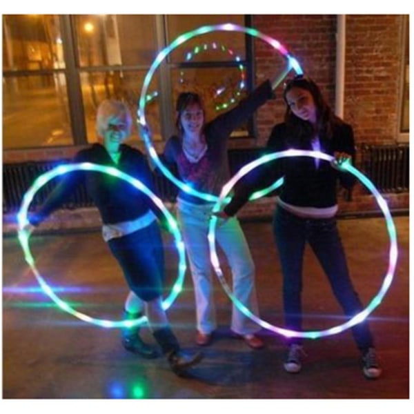 90 cm Led-bøyle, fargerik strobing og skiftende bøyle Light Up Led Dancing Hoops Kompatibel med K,led Light Luminous Hula Hoop, Luminous Toy, Col