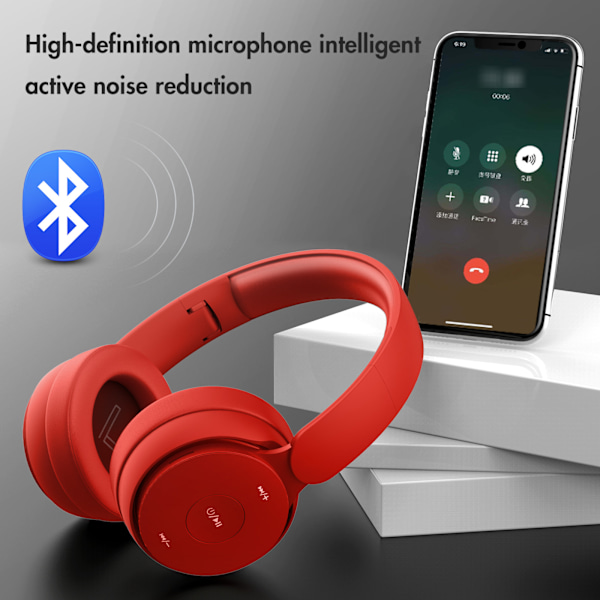 Bluetooth trådløst headset kort headset super bas 3.5 lydindgang mikrofon opkald