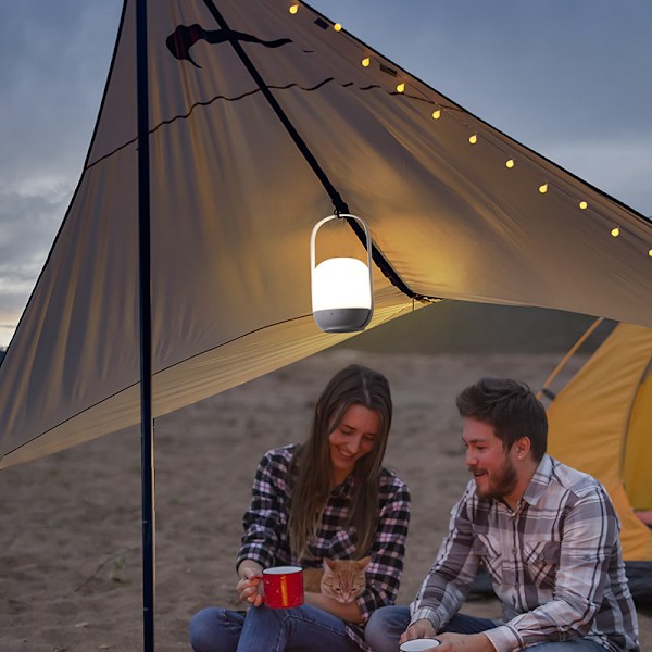Ny utendørs campinglampe, bærbar mini RGB fargerik atmosfære fjernkontroll nattlampe ved sengen