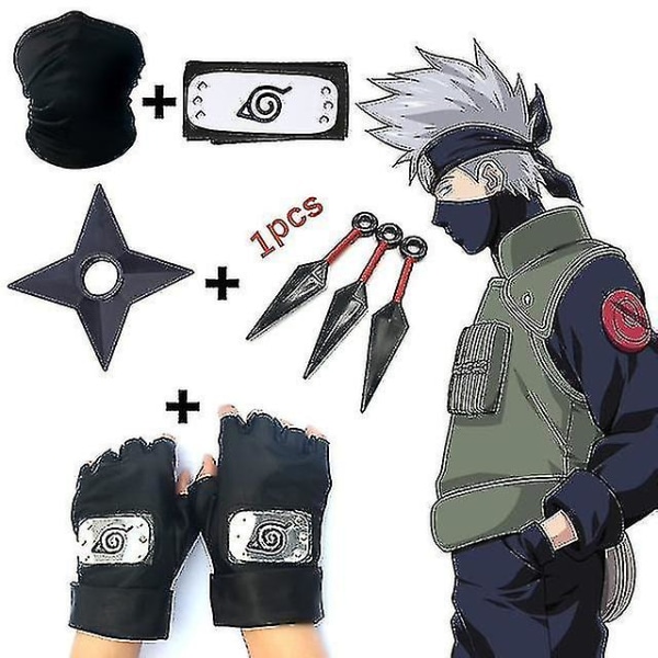 Anime Naruto Cosplay -tarvikkeet - Mask Titanium Ring Set