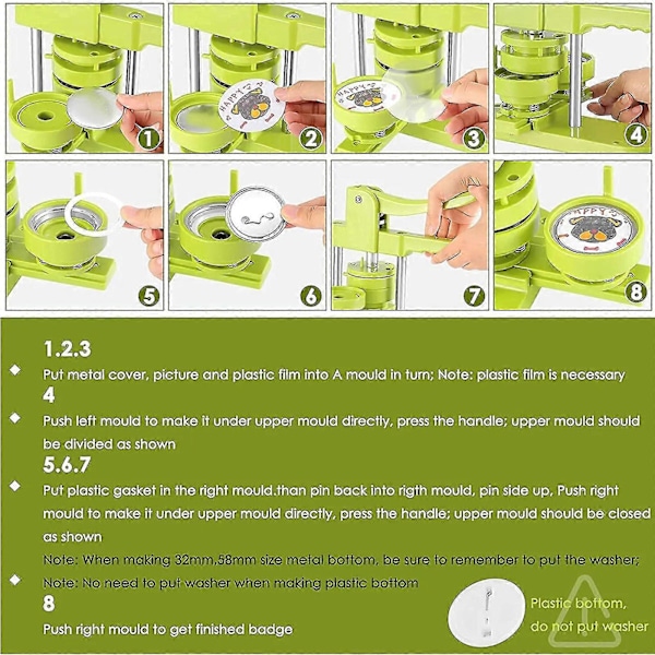 Roterande Badgemaskin Badgemaskin Tennplåt Badgeutrustning DIY Knappkortpressmaskin Reklammaterial