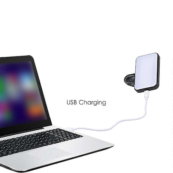 Mini Clip-on Mobiltelefon LED Lys Selfie Lys 24 LED Genopladeligt Batteri til Smartphones