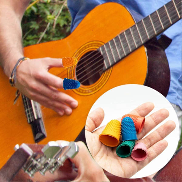 5 stycken gummifingerringar för fingerspels skydd
