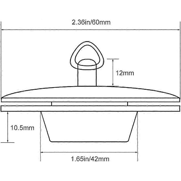 Krombadkar Sink Stopp, 1,65 tum Solid Metall Avloppstopp Med Kedja För Badrum Köket