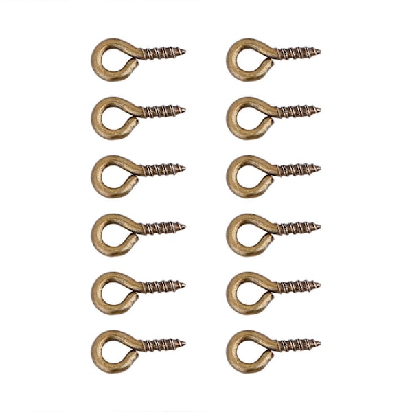 200Pcs / Bag Eye Pins Eyepins Alloy Thread Screw Eye Hooks Jewelry Findings (Bronze)