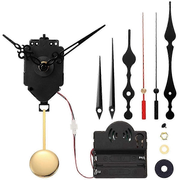 Quartz Pendulum Trigger Clock Movement Chime Westminster Melody Mechanism Clock Kit with 3 Pairs of Hands