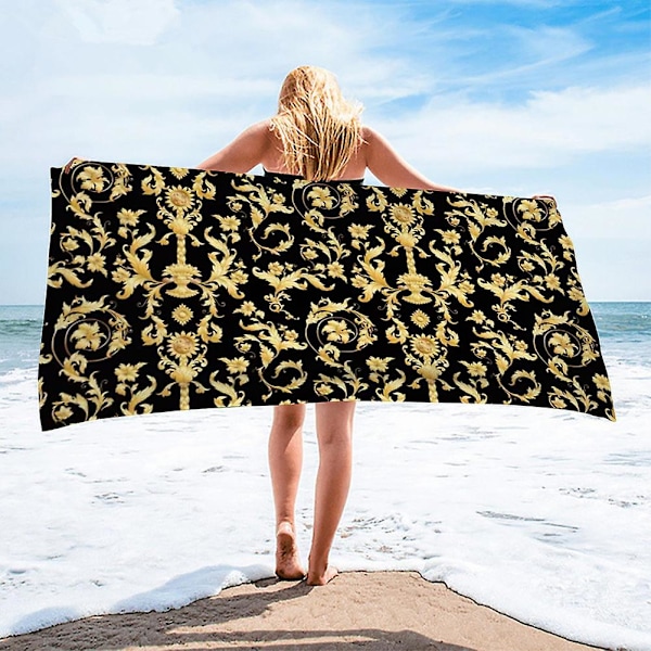 Lyxiga Mikrofiber Strandhanddukar i Europeisk Design för Män Kvinnor Hem/Hotell Badhanddukar Strandhandduk