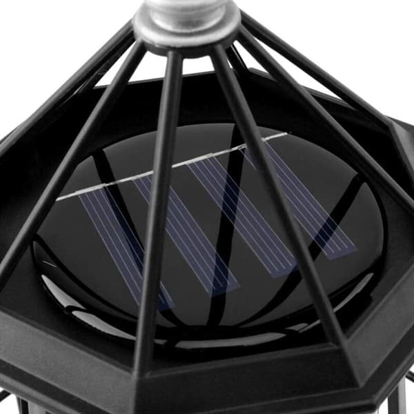 LED Solar Roterende Lystårnslampe Udendørs Havedekorationslanterne til Sti Terrasse