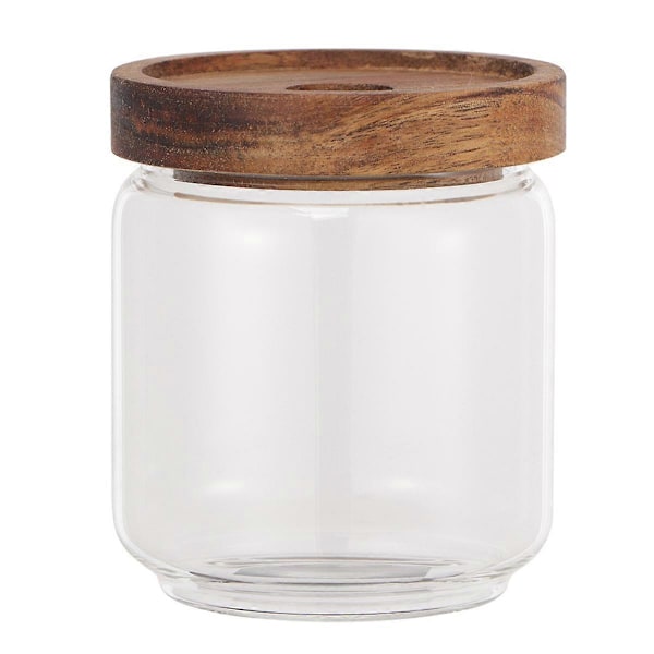 500 ml:n puukantisella kannella varustettu karkkipurkki, korkea borosilikaattiläpinäkyvä lasinen säiliö, kannettava ruokaviljasäiliö (9x10,5 cm:n pullo LOGOlla tai ilman Ra