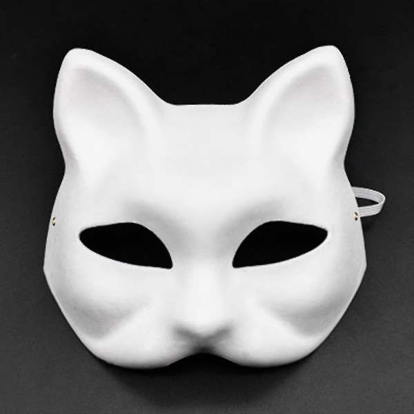 10 styks Halloween-maskemasker lavet af plastik til kunsthåndværk og maling