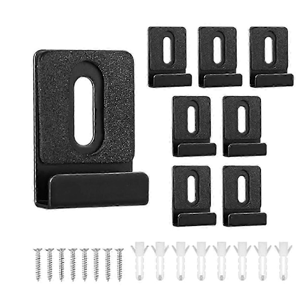 8pcs Metal Mirror Holder Kit, Mirror Clips with Screws Rubber Pads Mirror Hooks Heavy Duty Mirror H