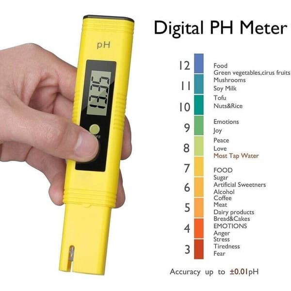 Højpræcisions digital pH-tester (0,01), målepind til vandkvalitet, akvarier, swimmingpools, hydroponics og laboratorier