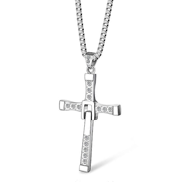Kristallmetallkristen kors halsband, bil backspegel dekorativa ornament, bil interiör dekoration hängen