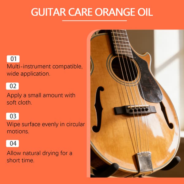 Gitarrvård Apelsinolja, Greppbräda & Träbalsam för Akustiska/Elektriska Gitarrer