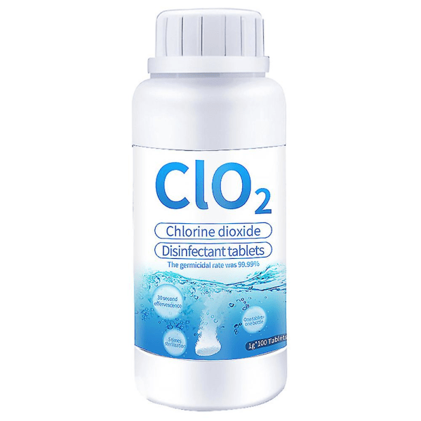 Livsmedelsklassad klordioxid brustablett Clo2 antibakteriell desinfektion kemisk tablett