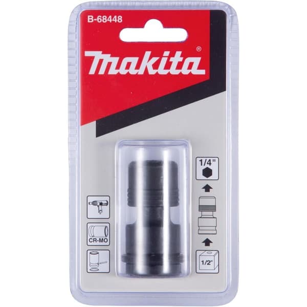 Adapter til skruetrækkerbit B-68448: 1/2\" firkant til 1/4\" sekskant