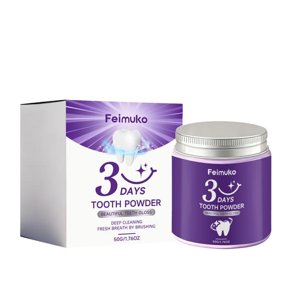 3 dager dyprensende tannpulver, 50g lysnende tannformel