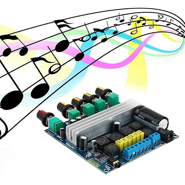 TPA3116 Bluetooth 5.0 Digital Forsterkerkort 50Wx2+100W Høy Effekt 2.1 Kanal Subwoofer Forsterkerkort