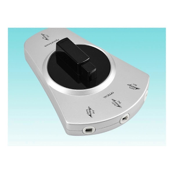 1 til 3 Digital Audio Optisk Fiberkabel Toslink 3-veis Velgerbryter Splitter Adapter for DVD CD