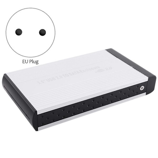 EU Plugg 3.5 Tommers USB2.0 Eksternt Harddisk Kabinett For 3.5 Tommers SATA Harddisk EU Plugg.