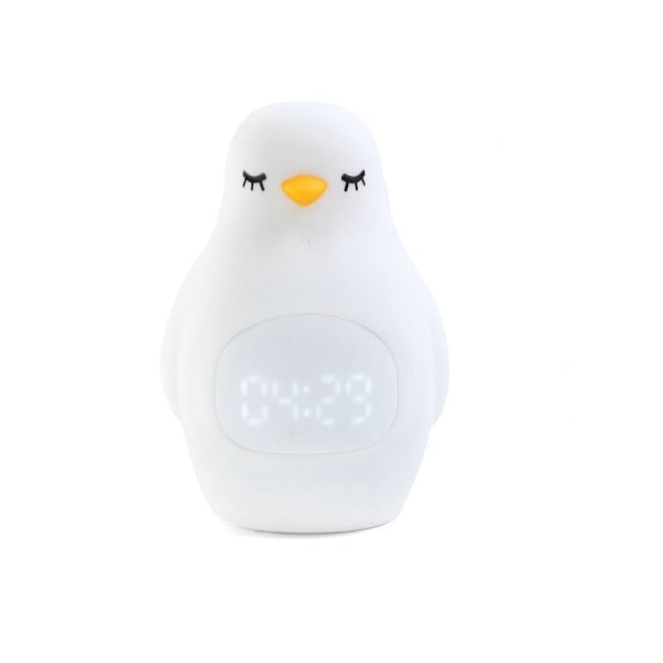 Uusi pingviiniherätyskello yövalo USB-latauksella sängyn vieressä LED-syöttölamppu, jota lapset rakastavat leikkiä herätyskellolampulla