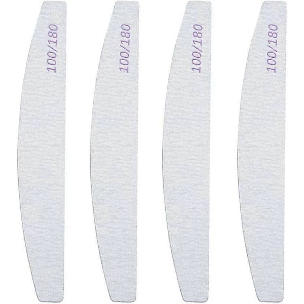Nagelfilar, 4 st Professionella Nagelfilar, Dubbelsidig Smärgelbräda, Nagelfil, Nagelstilverktyg, för Nagelvård och Styling