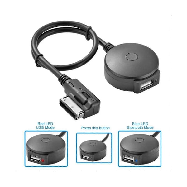 Bluetooth-musikadapter för bilstereo 5V USB Trådlöst MMI-system AUX Bluetooth-adapter för