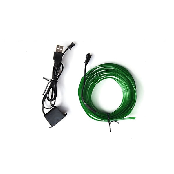 USB-driven billampa, kall ljus LED utan modifiering (grön)
