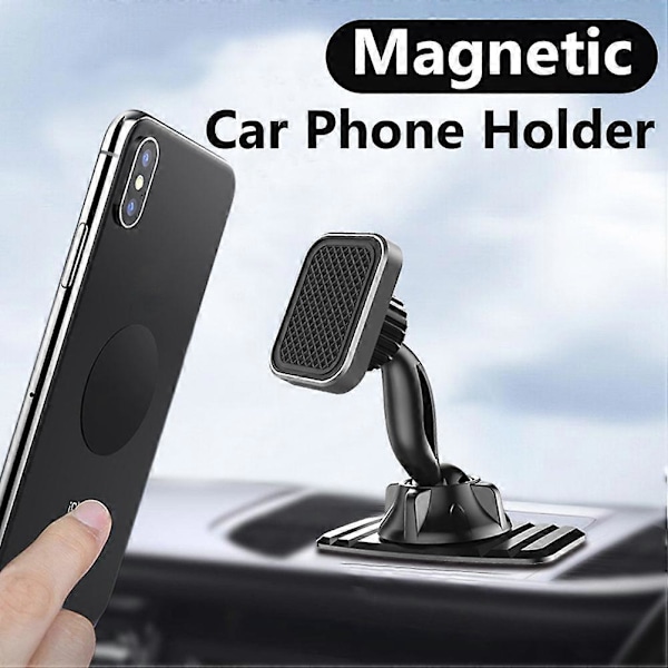 Magnetisk Telefonholder Bil Dashbord Universal Magnet Smartphone Holdere Mobiltelefon Stativ Feste Biltilbehør (Grå Stripe)