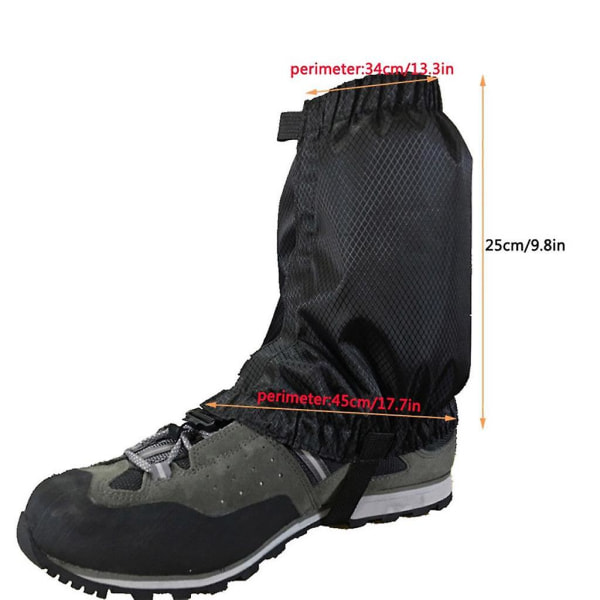 3x udendørs vandtæt ankel gågamacher Støvler Snow Leg Guard Sort