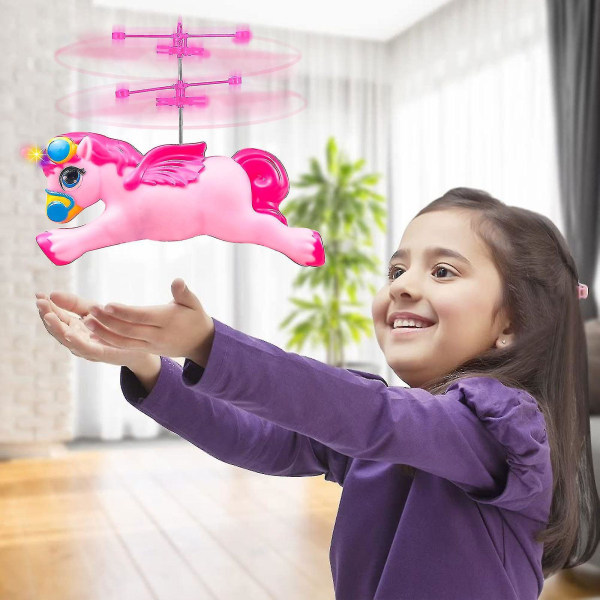 1mor Lentävä yksisarvinen keijulelu lentävä helikopteri drone lahjat, käsin ohjattavat hauskoja keijunukkeja joulun syntymäpäivälahja