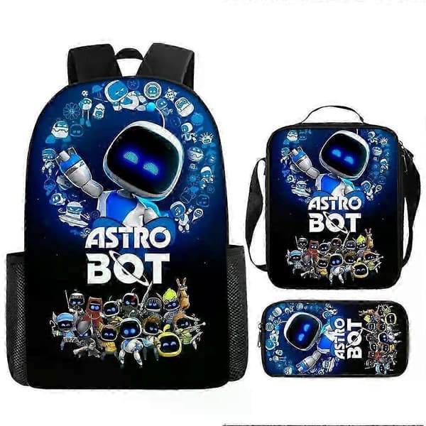 Astro Bot Skoletaske Robot Til Studerende Pen Taske Skuldertaske - HF Style 2