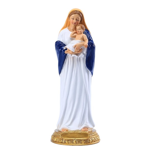 Mary mor med Jesus figur påske religiøs dekoration statuer til bord
